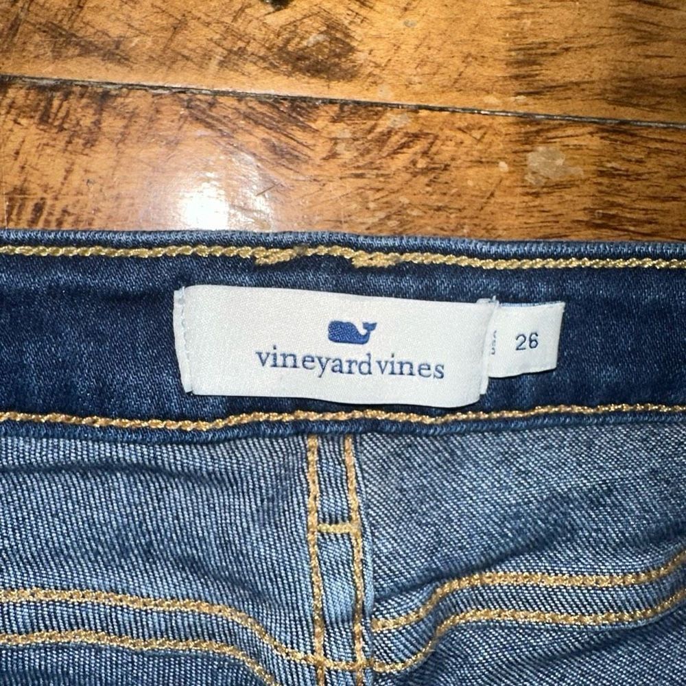 Vineyard Vines 26 high rise skinny preppy dark wash jeans - Picture 2 of 4
